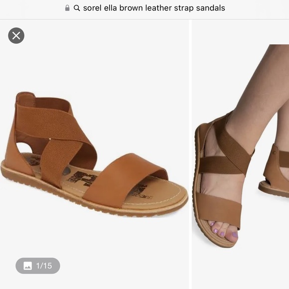 🌵Sorel Leather Sandals Ella Size 6.5 - Picture 1 of 6